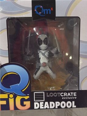 Marvel Deadpool White and Black Q-Fig Loot Crate Exclusive
